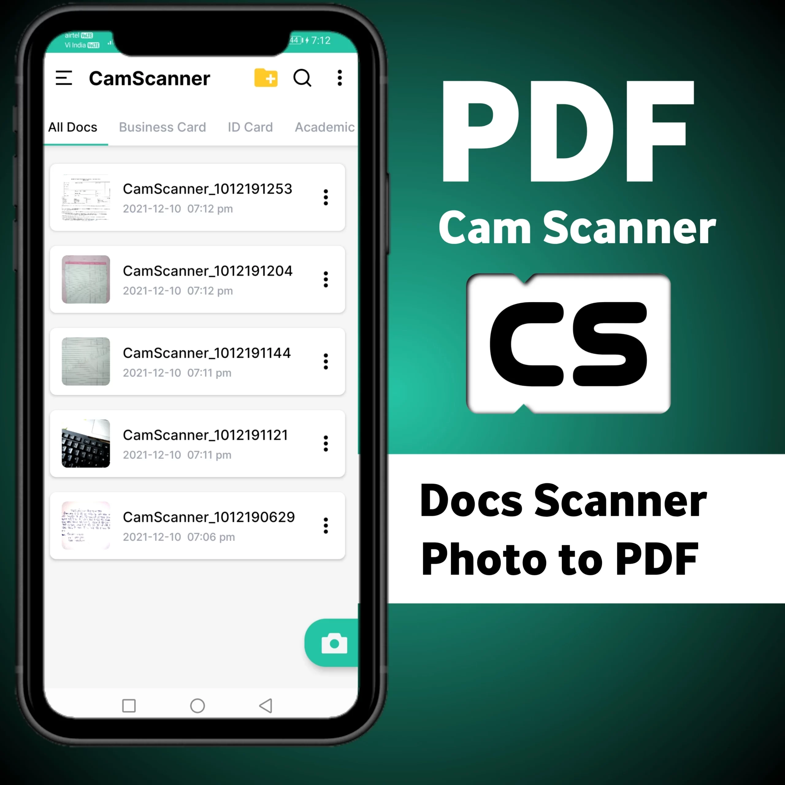 camscanner photo to pdf and text source code
